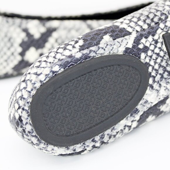 Tory Burch Pink 'Minnie' Travel Snake Print Leather Reva Ballet Flats: Size 10.5 - Picture 6 of 11